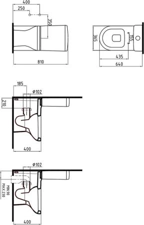 Унитаз Bien Venus безободковый напольный VNKD064N1VP0W3000