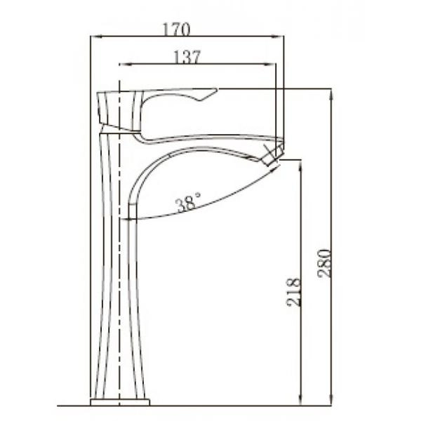 Смеситель для раковины KAISER Boss (51111) хром