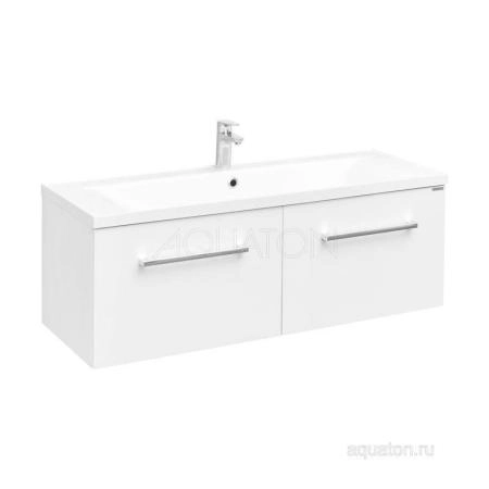 Тумба под раковину Акватон Мадрид 120 см 2 ящика цвет белый