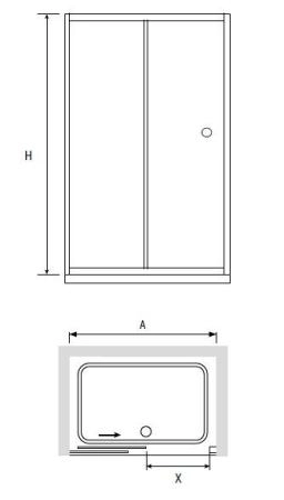 Душевая дверь RGW Classik CL-12 120х185 прозрачное 04091212-11