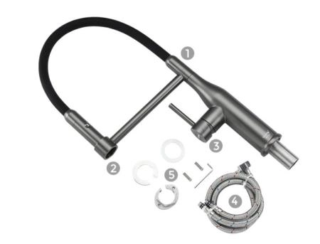 Смеситель для кухни Gappo Gappo G4398-51 чёрный