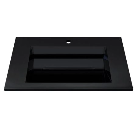 Раковина для ванной Uperwood Next Premium 70 см, прямоугольная, черный глянец