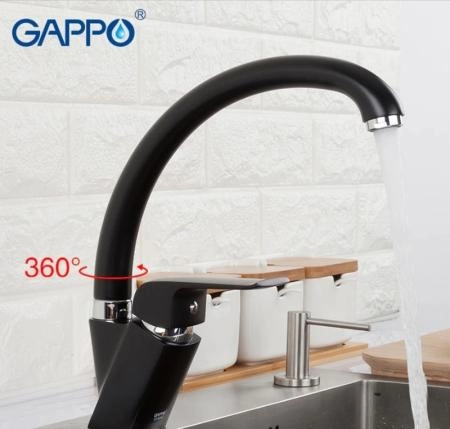 Смеситель Gappo G4150 для кухни чёрный