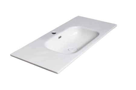 Раковина моноблок Boheme Vallessi 100 белая керамика глянец 838-100-WG