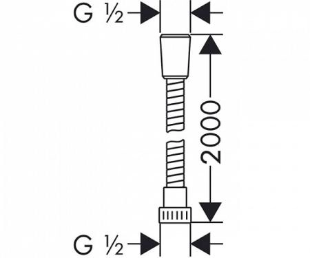 Hansgrohe Metaflex Шланг для душа 28264000 хром