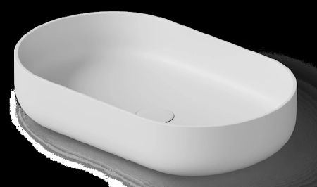Dea Design раковина 550x340xh120 мм, настольная из Solid surface цвет белый матовый