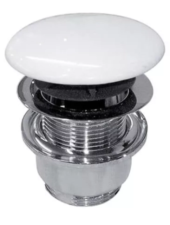 Cielo донный клапан 65х65х60 мм, Click-Clack с керамической крышкой, цвет Gloss White