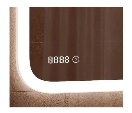 Зеркало Континент Bliss LED 1200х700 c часами ЗЛП333