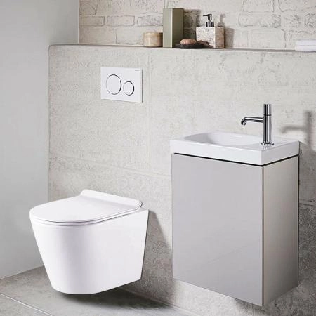 Унитазы Azario Унитаз подвесной безободковый Azario Fonti AZ-402W с крышкой микролифт