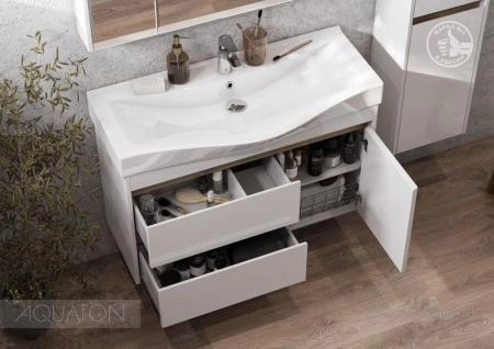Тумба под раковину AQUATON Нортон 100 белая 1A249001NT010