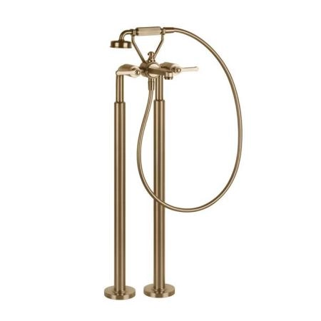 Gessi Venti20 Смеситель для ванны, напольный, с ручным душем и шлангом 150см., цвет: Warm Bronze Br. PVD