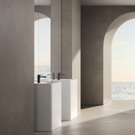 Dea Design Pedestal Basin Раковина 60х42х90см., напольная, без отв., Solid Surface, цвет: White №18