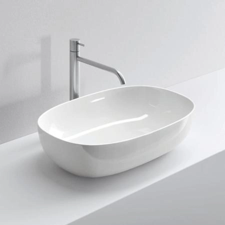 NOORTH milldue edition Раковина 60.5х38.5х14.5 см, без отв., накладная, цвет: белый
