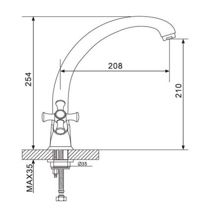 Смеситель Gappo G4142 для кухни хром