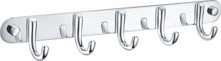 Вешалка с 5 крючками для ванной WONZON & WOGHAND, Хром (WW-9384-5)
