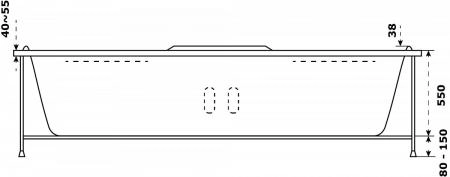 Ванна акриловая Azario Азура 150х150 угловая АЗВ0001