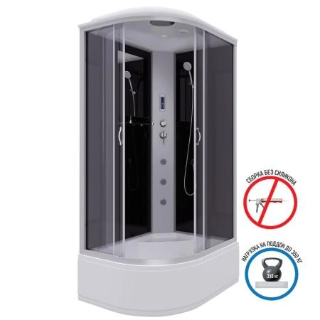 Душевая кабина Niagara NG-2510-14RF 1200х800х2150 высокий поддон 40см стекло тонированное