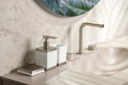 Стакан Boheme настольный Qubic Nickel Brush 10961-NB