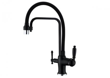 Смеситель для кухни ZORG (ZR 342-6 YF BLACK) под фильтр черный