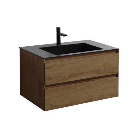 Тумба под раковину Vincea Luka 800 подвесная, 2 ящика soft-close, цвет T.Oak