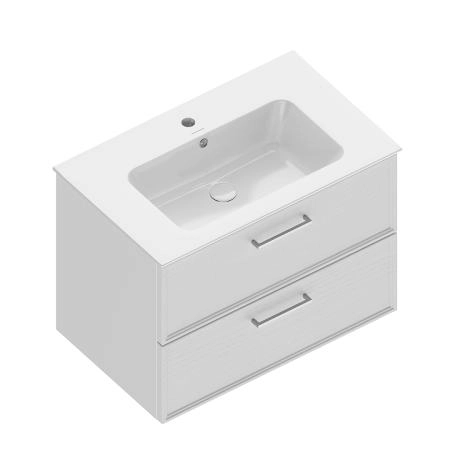 Тумба Kerama Marazzi PIANO CLASSIC ПИАНО КЛАССИК PIA.CL.75\WHT.M подвесная 75 см, 2 ящика, ясень белый матовый