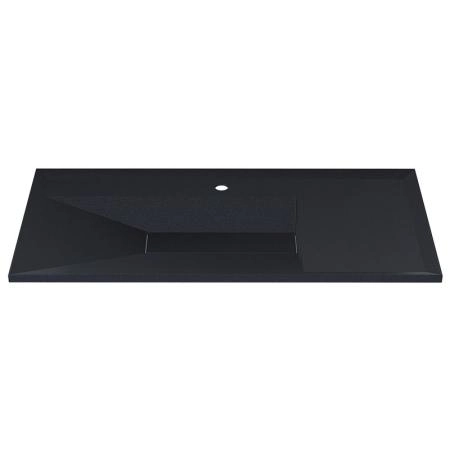 Раковина кварцевая Uperwood Lotus Quartz, 100 см, черная матовая, космос