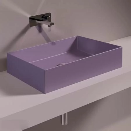 Simas Agile Раковина 60х40см., накладная, без перелива, без отв., цвет: Prugna matt