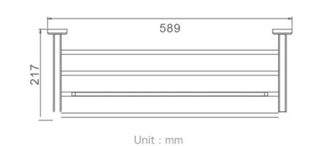 Полка для ванной Gappo G3824 с полотенцедержателем 58 см