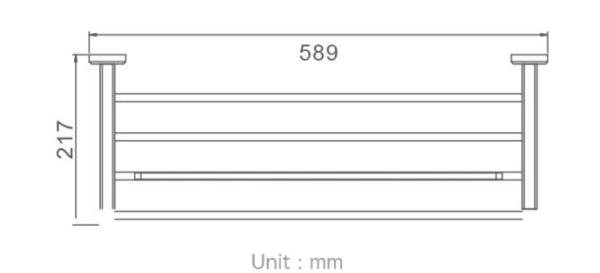 Полка для ванной Gappo G3824 с полотенцедержателем 58 см