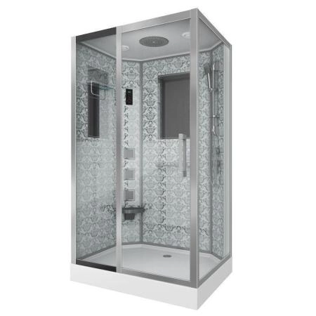 Душевая кабина Niagara Luxe NG-7711WL (900x1200х2150) низкий поддон стенки БЕЛЫЕ