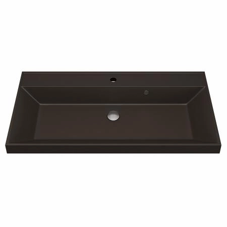 Раковина кварцевая Uperwood Classic Quartz 90 см, коричневая матовая, трюфель