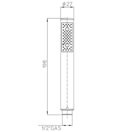 Душевая лейка Bossini Zen B00250.030, хром