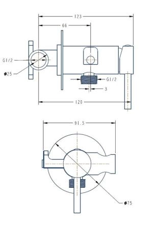 Смеситель встраиваемый ESKO с гигиеническим душем SMH 12 хром