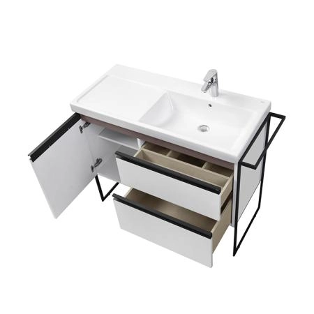 Roca Domi Тумба подвесная 100x45x51см, с 2 ящиками и 1 дверкой, DX, цвет: белый
