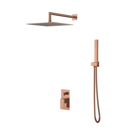 Смеситель встроенный для душа Boheme QUBIC Copper Brushed 474-3-CB