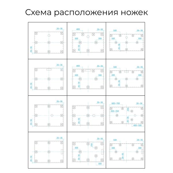 Душевой поддон прямоугольный RGW 103949-W 900x1000 14202910-01 литьевой мрамор