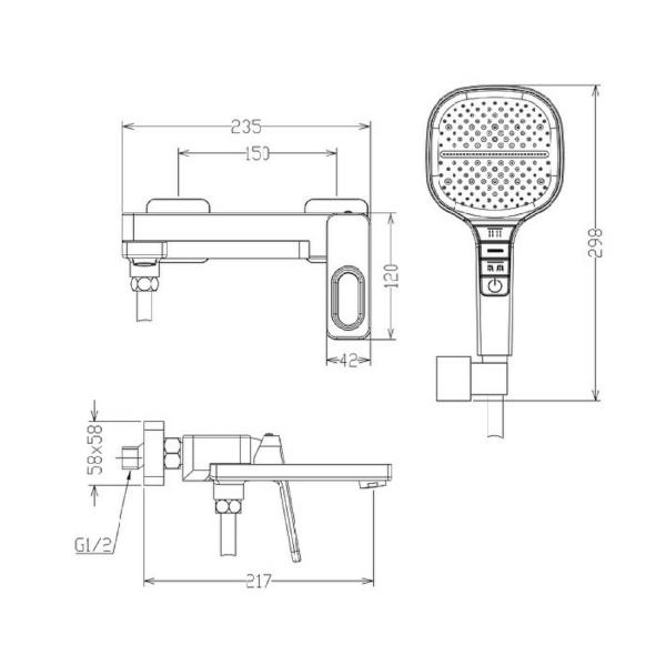 Смеситель RAGLO R51.30.06, черный