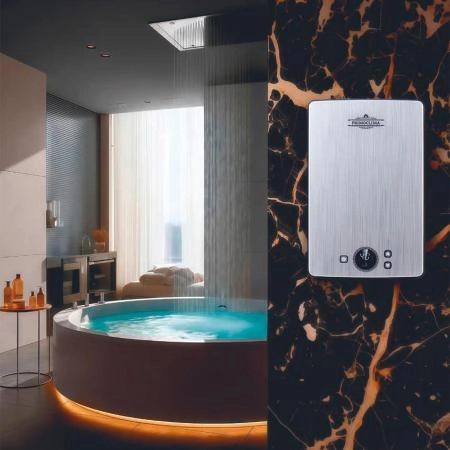 Электрический проточный водонагреватель PRIMOCLIMA PREMIUM 8.8 кВт/380В, серебристый