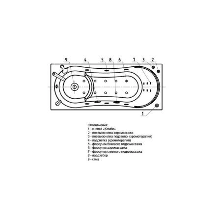 Ванна АКВАТЕК Афродита 150x70 НМ (пневматика)