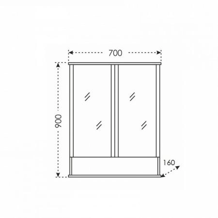 Зеркальный шкаф Санта Вегас 70 см 700179