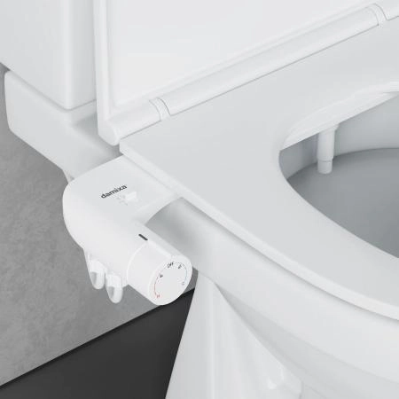 Унитаз-компакт безободковый c биде Damixa Origin Evo 421788607SC с сиденьем микролифт белый