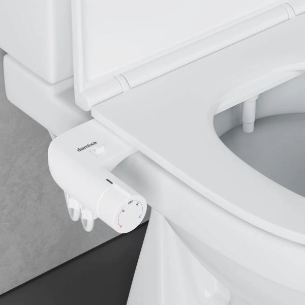 Унитаз-компакт безободковый c биде Damixa Origin Evo 421788607SC с сиденьем микролифт белый