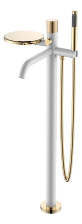Смеситель STICK Boheme напольный WHITE DIAMOND GOLD 129-WG.2
