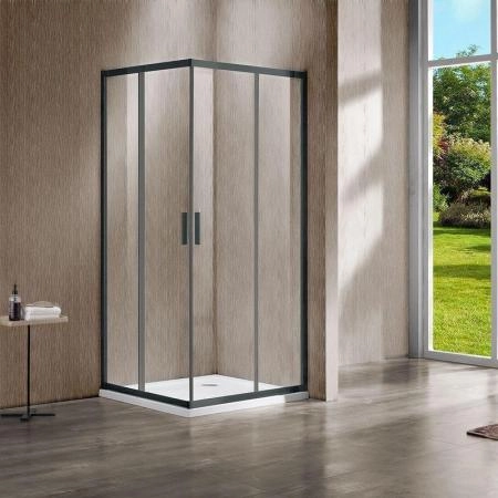 Душевой уголок Vincea Garda VSS-1G8010CLGM, 1000*800, вороненая сталь, стекло прозрачное