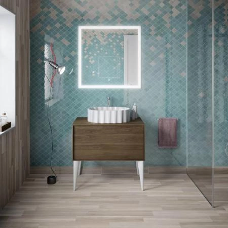 Раковина Kerama Marazzi CONCHIGLIA КОНКИЛЬЯ CC.wb.50\WHT накладная 50, белая глянцевая