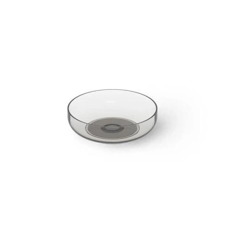 Dea Design Washbasins Раковина 40х40х12см., накладная, без отв., Glasstech, прозрачная смола, цвет: Smoky Black R4