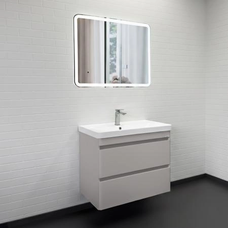 Тумба с раковиной Comforty Енисей-80П2 00-00022358CF подвесная серый шелк c раковиной 4480