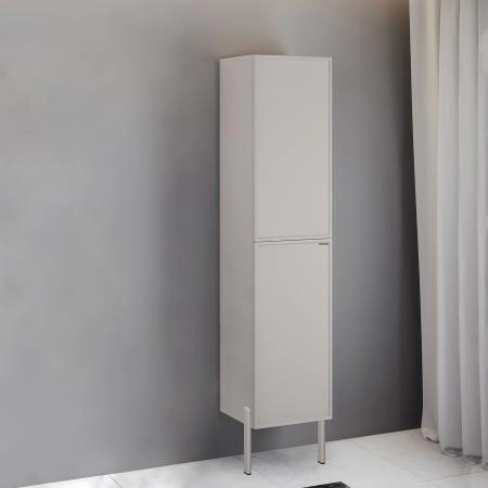 Шкаф-колонна Comforty Мадрид-40Н 00-00022669CF серый шёлк для комплектации с ножками