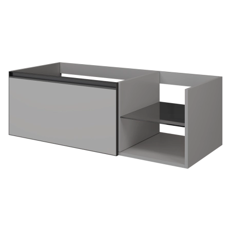 QUATRO 6 120см (80+40) тумба Boheme LUNA профиль ANTHRACITE 790-M6-120-L-A