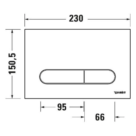 Duravit DuraSystem Beta 100 Клавиша смыва для унитаза, пластик, цвет: белый